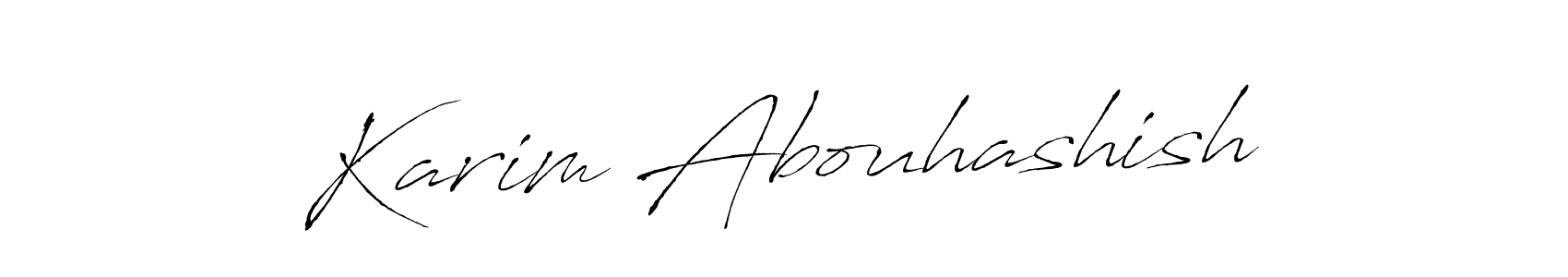 Design your own signature with our free online signature maker. With this signature software, you can create a handwritten (Antro_Vectra) signature for name Karim Abouhashish. Karim Abouhashish signature style 6 images and pictures png