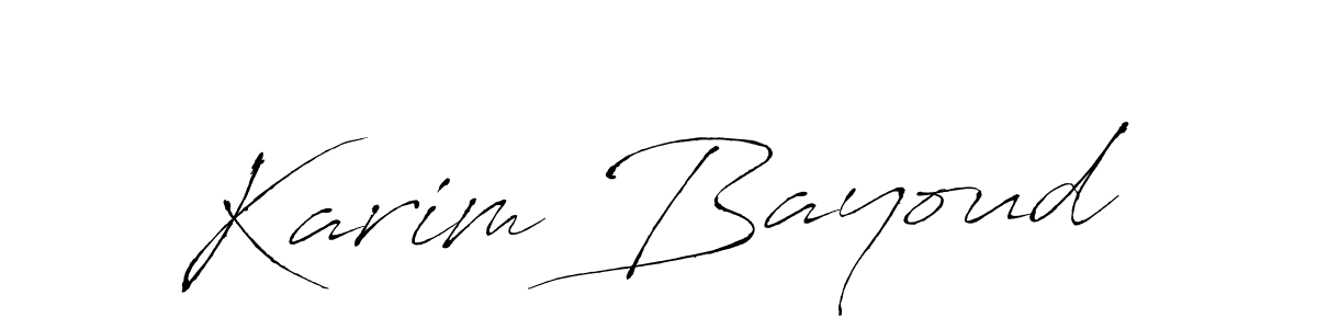 Design your own signature with our free online signature maker. With this signature software, you can create a handwritten (Antro_Vectra) signature for name Karim Bayoud. Karim Bayoud signature style 6 images and pictures png