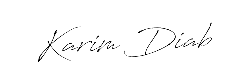 Also we have Karim Diab name is the best signature style. Create professional handwritten signature collection using Antro_Vectra autograph style. Karim Diab signature style 6 images and pictures png