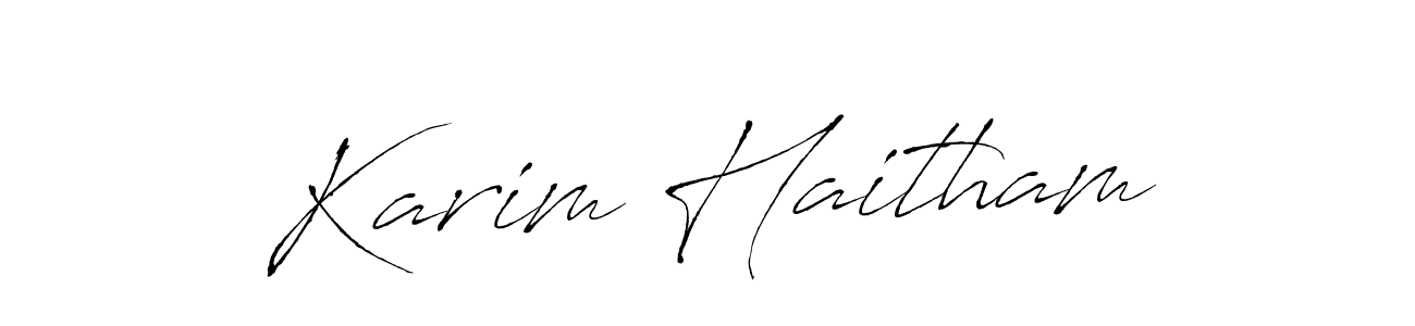 Use a signature maker to create a handwritten signature online. With this signature software, you can design (Antro_Vectra) your own signature for name Karim Haitham. Karim Haitham signature style 6 images and pictures png