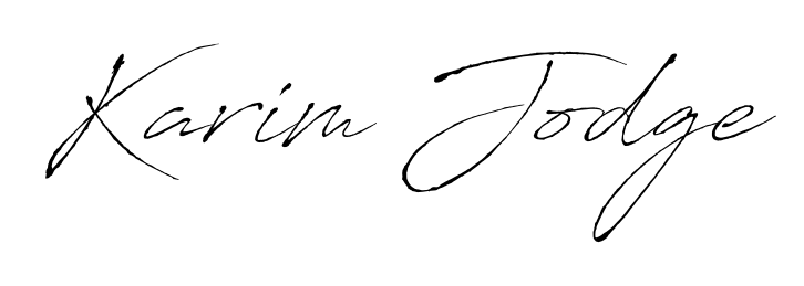 Antro_Vectra is a professional signature style that is perfect for those who want to add a touch of class to their signature. Get Karim Jodge name fancy signature for free. Karim Jodge signature style 6 images and pictures png