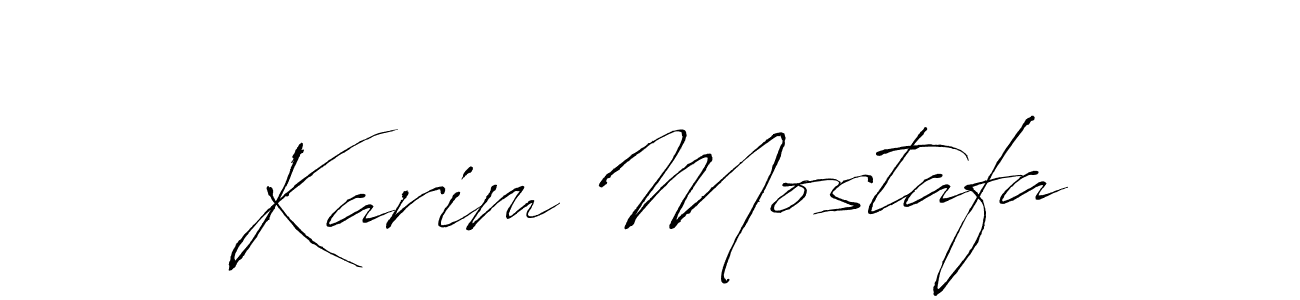 Design your own signature with our free online signature maker. With this signature software, you can create a handwritten (Antro_Vectra) signature for name Karim Mostafa. Karim Mostafa signature style 6 images and pictures png