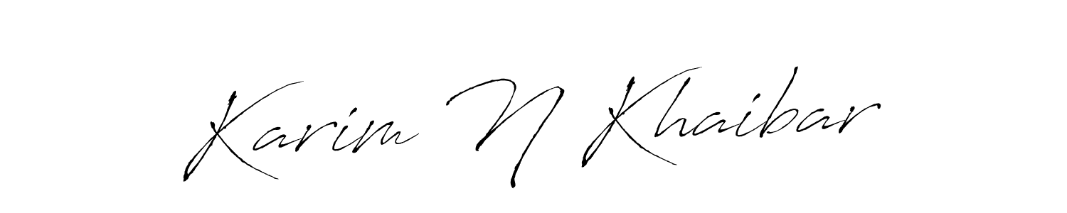 Make a short Karim N Khaibar signature style. Manage your documents anywhere anytime using Antro_Vectra. Create and add eSignatures, submit forms, share and send files easily. Karim N Khaibar signature style 6 images and pictures png