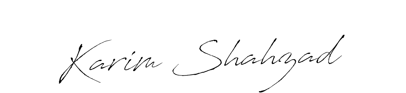 Make a beautiful signature design for name Karim Shahzad. With this signature (Antro_Vectra) style, you can create a handwritten signature for free. Karim Shahzad signature style 6 images and pictures png