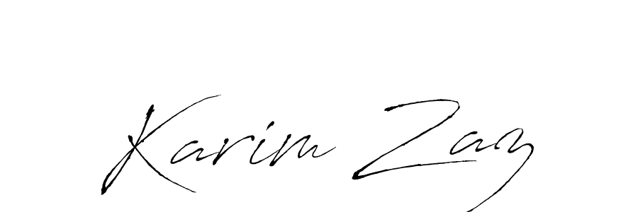 Also we have Karim Zaz name is the best signature style. Create professional handwritten signature collection using Antro_Vectra autograph style. Karim Zaz signature style 6 images and pictures png