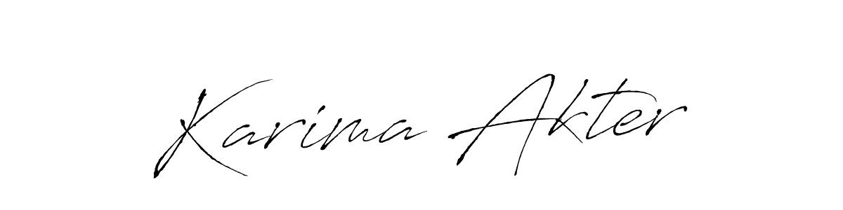 Design your own signature with our free online signature maker. With this signature software, you can create a handwritten (Antro_Vectra) signature for name Karima Akter. Karima Akter signature style 6 images and pictures png