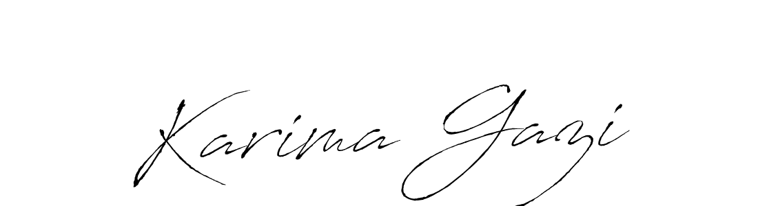 Create a beautiful signature design for name Karima Gazi. With this signature (Antro_Vectra) fonts, you can make a handwritten signature for free. Karima Gazi signature style 6 images and pictures png