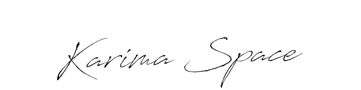 How to make Karima Space name signature. Use Antro_Vectra style for creating short signs online. This is the latest handwritten sign. Karima Space signature style 6 images and pictures png