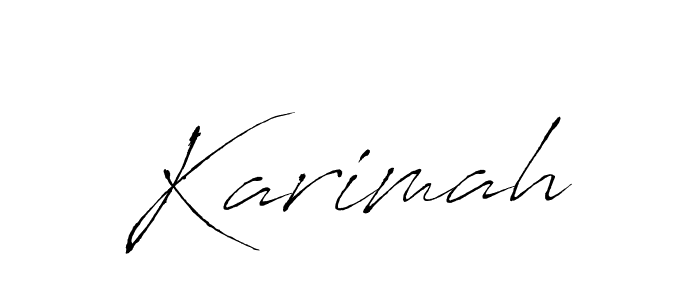 Use a signature maker to create a handwritten signature online. With this signature software, you can design (Antro_Vectra) your own signature for name Karimah. Karimah signature style 6 images and pictures png