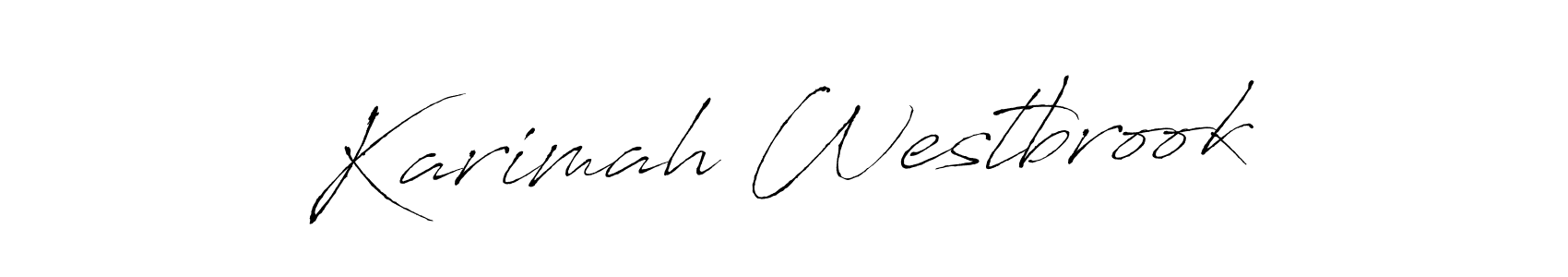 How to make Karimah Westbrook name signature. Use Antro_Vectra style for creating short signs online. This is the latest handwritten sign. Karimah Westbrook signature style 6 images and pictures png