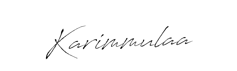 How to make Karimmulaa signature? Antro_Vectra is a professional autograph style. Create handwritten signature for Karimmulaa name. Karimmulaa signature style 6 images and pictures png