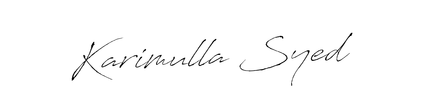 Karimulla Syed stylish signature style. Best Handwritten Sign (Antro_Vectra) for my name. Handwritten Signature Collection Ideas for my name Karimulla Syed. Karimulla Syed signature style 6 images and pictures png