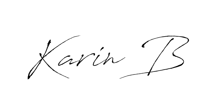 How to make Karin B signature? Antro_Vectra is a professional autograph style. Create handwritten signature for Karin B name. Karin B signature style 6 images and pictures png