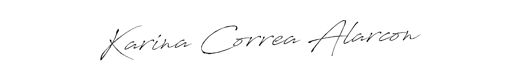 Karina Correa Alarcon stylish signature style. Best Handwritten Sign (Antro_Vectra) for my name. Handwritten Signature Collection Ideas for my name Karina Correa Alarcon. Karina Correa Alarcon signature style 6 images and pictures png