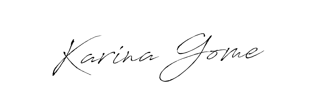 Karina Gome stylish signature style. Best Handwritten Sign (Antro_Vectra) for my name. Handwritten Signature Collection Ideas for my name Karina Gome. Karina Gome signature style 6 images and pictures png
