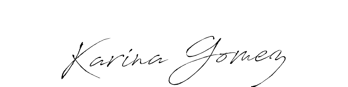 How to make Karina Gomez name signature. Use Antro_Vectra style for creating short signs online. This is the latest handwritten sign. Karina Gomez signature style 6 images and pictures png