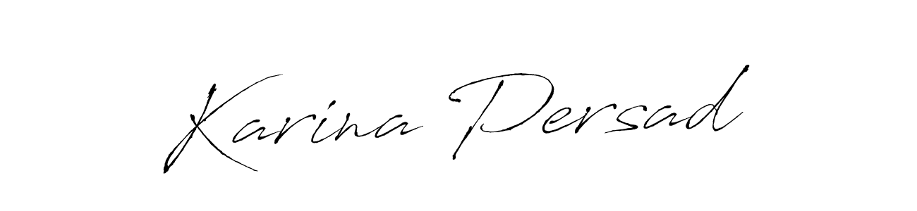 Make a beautiful signature design for name Karina Persad. With this signature (Antro_Vectra) style, you can create a handwritten signature for free. Karina Persad signature style 6 images and pictures png