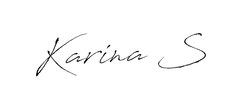 Design your own signature with our free online signature maker. With this signature software, you can create a handwritten (Antro_Vectra) signature for name Karina S. Karina S signature style 6 images and pictures png