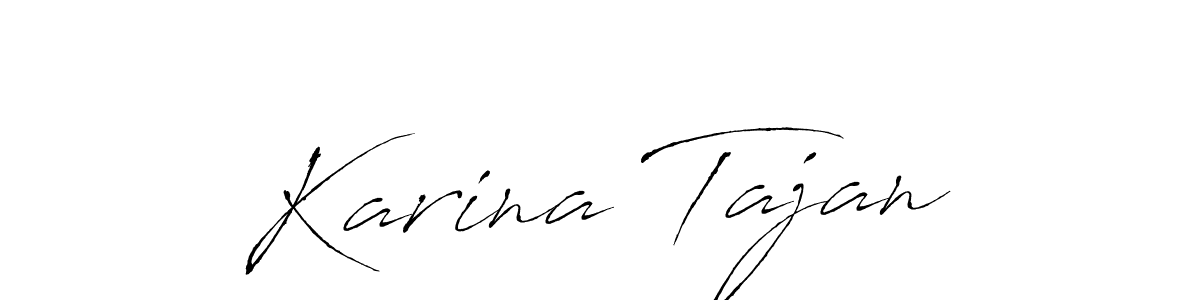 Karina Tajan stylish signature style. Best Handwritten Sign (Antro_Vectra) for my name. Handwritten Signature Collection Ideas for my name Karina Tajan. Karina Tajan signature style 6 images and pictures png