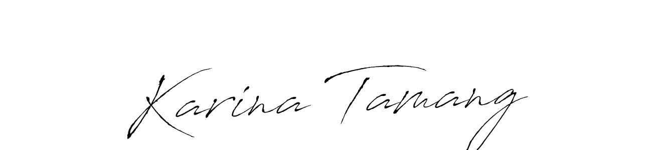 Antro_Vectra is a professional signature style that is perfect for those who want to add a touch of class to their signature. It is also a great choice for those who want to make their signature more unique. Get Karina Tamang name to fancy signature for free. Karina Tamang signature style 6 images and pictures png