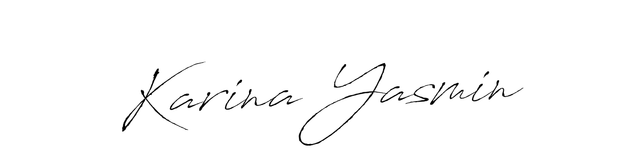 Use a signature maker to create a handwritten signature online. With this signature software, you can design (Antro_Vectra) your own signature for name Karina Yasmin. Karina Yasmin signature style 6 images and pictures png