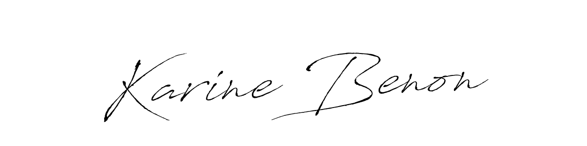 Make a beautiful signature design for name Karine Benon. With this signature (Antro_Vectra) style, you can create a handwritten signature for free. Karine Benon signature style 6 images and pictures png