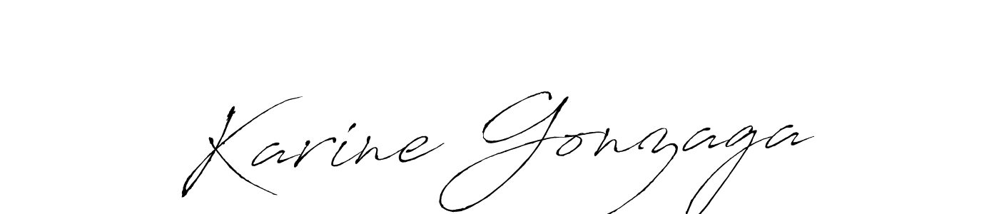 How to make Karine Gonzaga name signature. Use Antro_Vectra style for creating short signs online. This is the latest handwritten sign. Karine Gonzaga signature style 6 images and pictures png