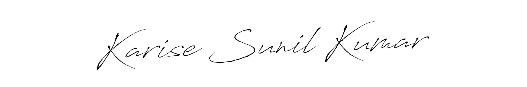 Make a short Karise Sunil Kumar signature style. Manage your documents anywhere anytime using Antro_Vectra. Create and add eSignatures, submit forms, share and send files easily. Karise Sunil Kumar signature style 6 images and pictures png