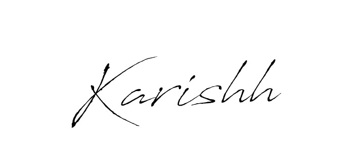 How to make Karishh signature? Antro_Vectra is a professional autograph style. Create handwritten signature for Karishh name. Karishh signature style 6 images and pictures png