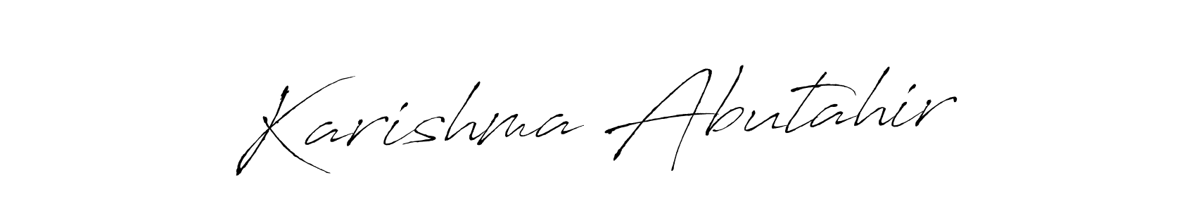Antro_Vectra is a professional signature style that is perfect for those who want to add a touch of class to their signature. It is also a great choice for those who want to make their signature more unique. Get Karishma Abutahir name to fancy signature for free. Karishma Abutahir signature style 6 images and pictures png