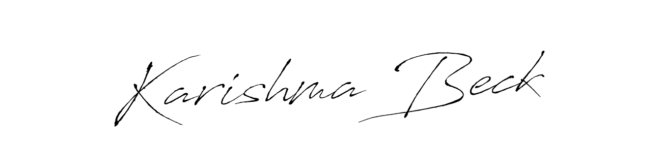 Make a beautiful signature design for name Karishma Beck. With this signature (Antro_Vectra) style, you can create a handwritten signature for free. Karishma Beck signature style 6 images and pictures png