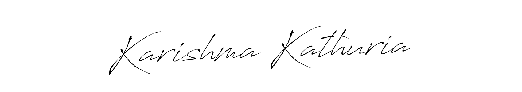 Make a beautiful signature design for name Karishma Kathuria. With this signature (Antro_Vectra) style, you can create a handwritten signature for free. Karishma Kathuria signature style 6 images and pictures png