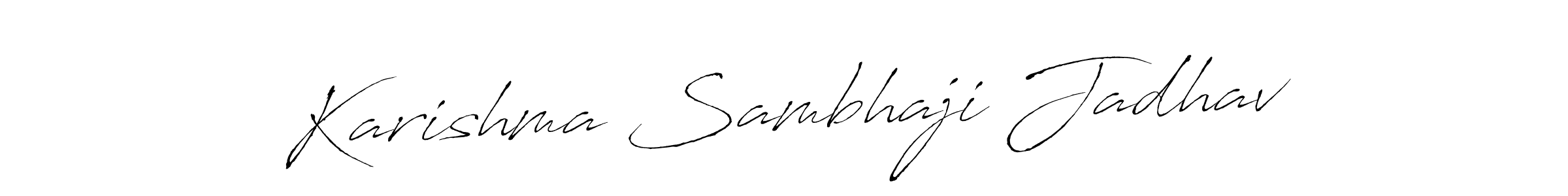 Antro_Vectra is a professional signature style that is perfect for those who want to add a touch of class to their signature. It is also a great choice for those who want to make their signature more unique. Get Karishma Sambhaji Jadhav name to fancy signature for free. Karishma Sambhaji Jadhav signature style 6 images and pictures png