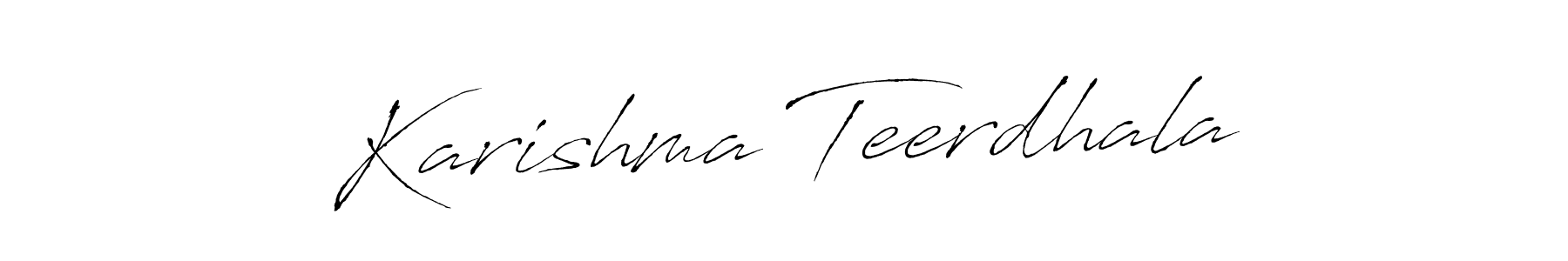 How to make Karishma Teerdhala signature? Antro_Vectra is a professional autograph style. Create handwritten signature for Karishma Teerdhala name. Karishma Teerdhala signature style 6 images and pictures png