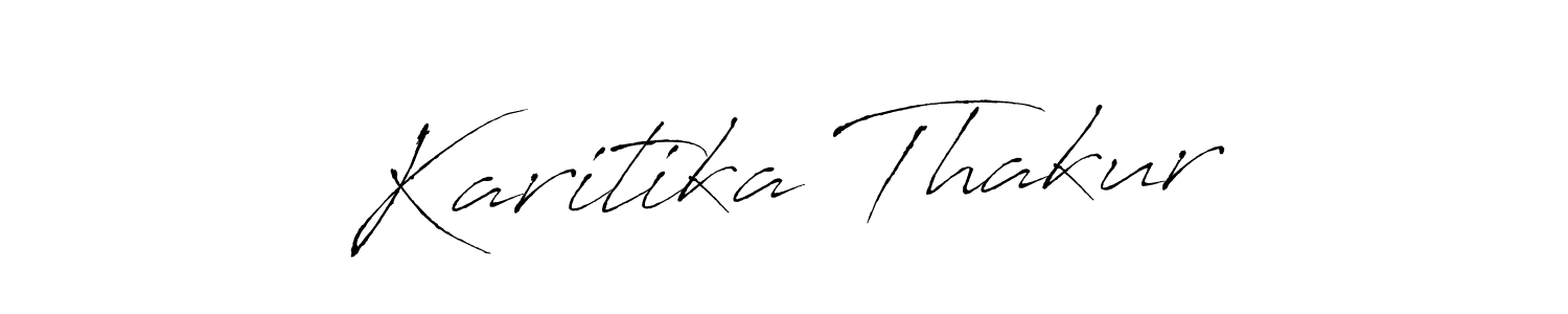 How to make Karitika Thakur name signature. Use Antro_Vectra style for creating short signs online. This is the latest handwritten sign. Karitika Thakur signature style 6 images and pictures png