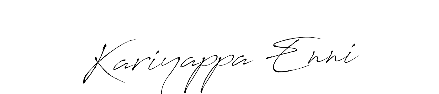 How to make Kariyappa Enni signature? Antro_Vectra is a professional autograph style. Create handwritten signature for Kariyappa Enni name. Kariyappa Enni signature style 6 images and pictures png