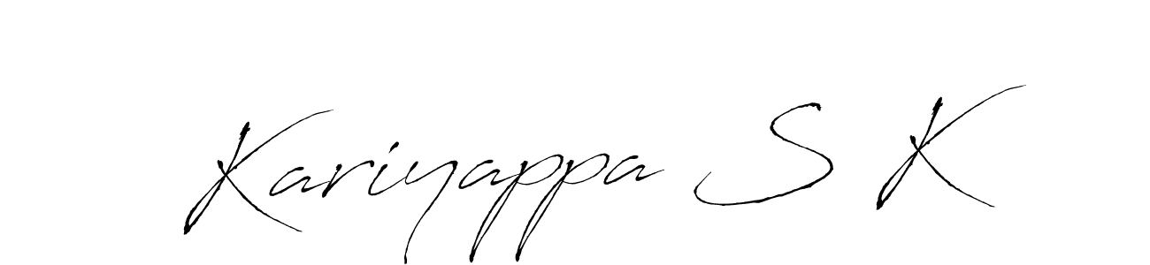 How to make Kariyappa S K signature? Antro_Vectra is a professional autograph style. Create handwritten signature for Kariyappa S K name. Kariyappa S K signature style 6 images and pictures png