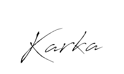 Make a beautiful signature design for name Karka. With this signature (Antro_Vectra) style, you can create a handwritten signature for free. Karka signature style 6 images and pictures png