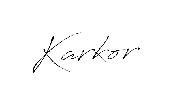 if you are searching for the best signature style for your name Karkor. so please give up your signature search. here we have designed multiple signature styles  using Antro_Vectra. Karkor signature style 6 images and pictures png