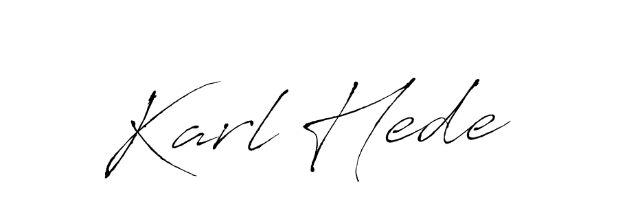 Make a beautiful signature design for name Karl Hede. With this signature (Antro_Vectra) style, you can create a handwritten signature for free. Karl Hede signature style 6 images and pictures png
