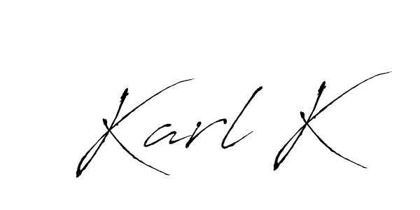 Create a beautiful signature design for name Karl K. With this signature (Antro_Vectra) fonts, you can make a handwritten signature for free. Karl K signature style 6 images and pictures png