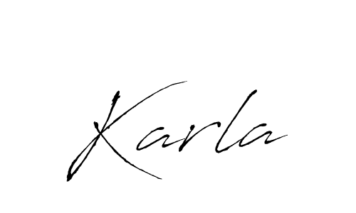 Make a beautiful signature design for name Karla. With this signature (Antro_Vectra) style, you can create a handwritten signature for free. Karla signature style 6 images and pictures png