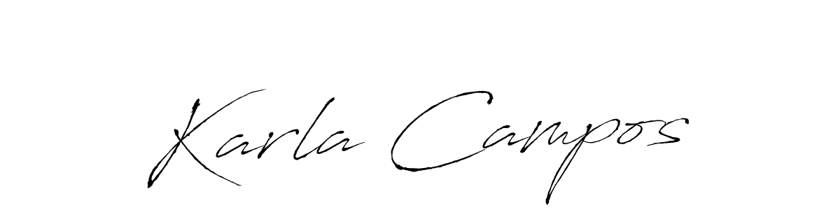 Make a beautiful signature design for name Karla Campos. With this signature (Antro_Vectra) style, you can create a handwritten signature for free. Karla Campos signature style 6 images and pictures png