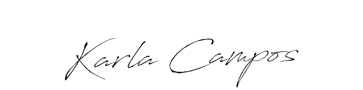 Make a beautiful signature design for name Karla Campos. With this signature (Antro_Vectra) style, you can create a handwritten signature for free. Karla Campos signature style 6 images and pictures png