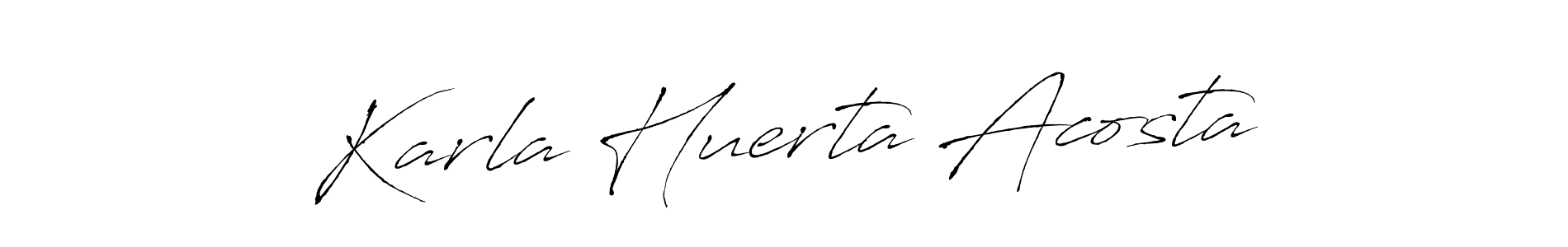 How to make Karla Huerta Acosta name signature. Use Antro_Vectra style for creating short signs online. This is the latest handwritten sign. Karla Huerta Acosta signature style 6 images and pictures png