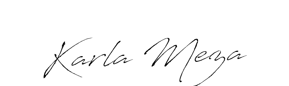 Design your own signature with our free online signature maker. With this signature software, you can create a handwritten (Antro_Vectra) signature for name Karla Meza. Karla Meza signature style 6 images and pictures png