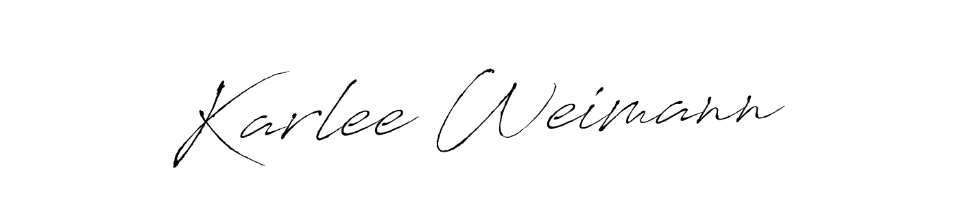 Karlee Weimann stylish signature style. Best Handwritten Sign (Antro_Vectra) for my name. Handwritten Signature Collection Ideas for my name Karlee Weimann. Karlee Weimann signature style 6 images and pictures png