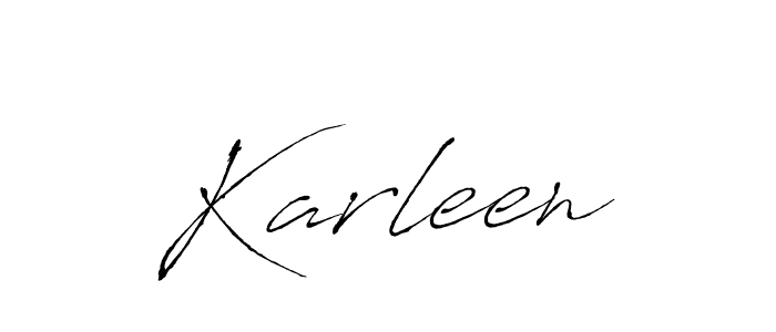 Karleen stylish signature style. Best Handwritten Sign (Antro_Vectra) for my name. Handwritten Signature Collection Ideas for my name Karleen. Karleen signature style 6 images and pictures png