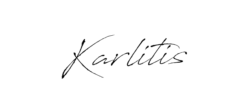 The best way (Antro_Vectra) to make a short signature is to pick only two or three words in your name. The name Karlitis include a total of six letters. For converting this name. Karlitis signature style 6 images and pictures png