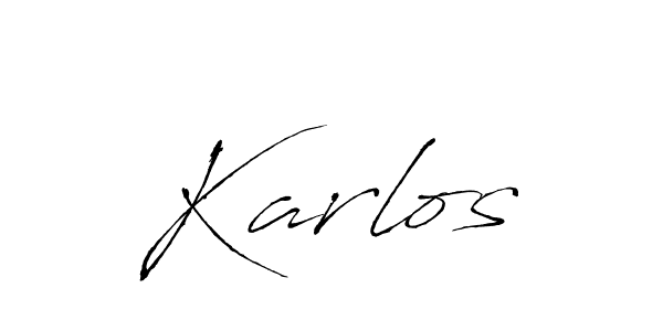 You should practise on your own different ways (Antro_Vectra) to write your name (Karlos) in signature. don't let someone else do it for you. Karlos signature style 6 images and pictures png